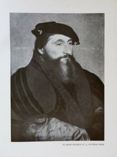 1947 - Hans Holbein D. J. - Älterer Herr und Erasmus von Rotterdam, alter Druck